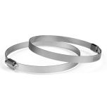Stainless Steel Duct Clamps, 8-Inch, Two Pack